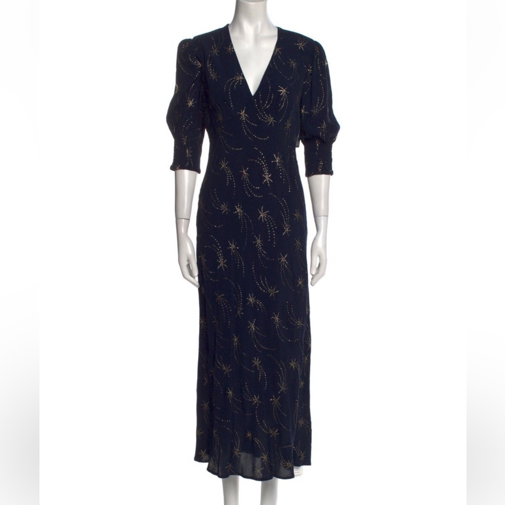 Rixo NWT Glitter star maxi dress